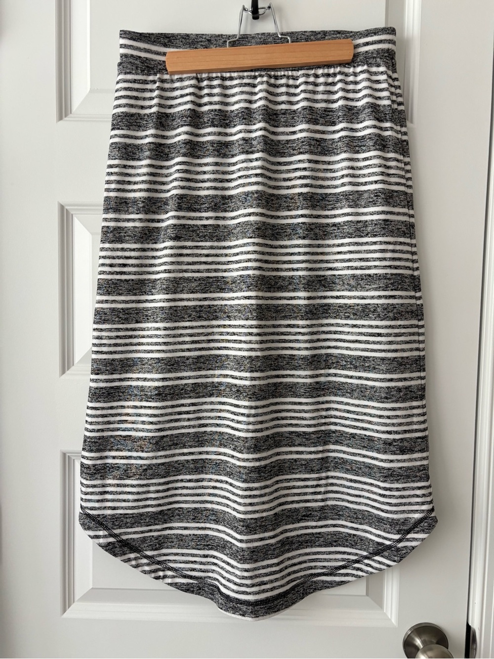 T by Talbots Striped Midi Knit Skirt Size S